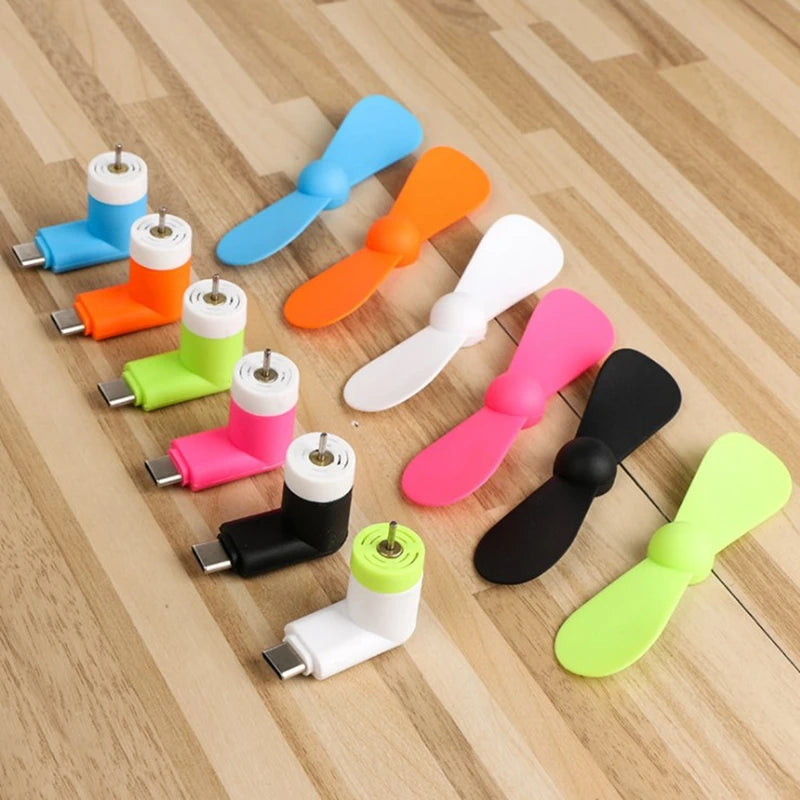 Mini Ventilador USB-C para Móvil — Fresco al Instante