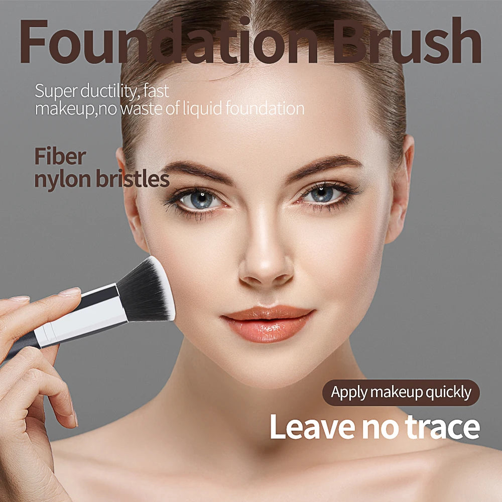 Brocha de Maquillaje con Estuche — Base Perfecta en Segundos