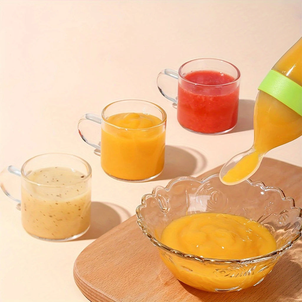 Set de Alimentación para Bebé — Biberón y Cuchara de Silicona