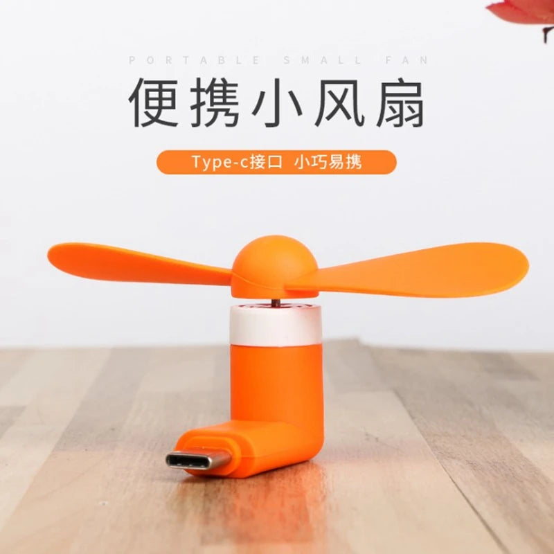 Mini Ventilador USB-C para Móvil — Fresco al Instante